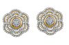 9K yellow gold Diamond stud earrings