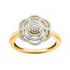 9K Yellow Gold Diamond Dress ring