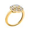 9K Yellow Gold Diamond Dress ring - 2