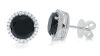 18K White Gold Black and White Diamond stud earrings - 3