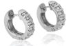 18K White Gold Diamond hoop earrings