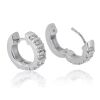 18K White Gold Diamond hoop earrings - 4