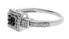 9K White Gold Black and White Diamond Dress Ring - 2