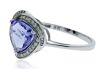 9K White Gold Tanzanite and Diamond Dress Ring - 2