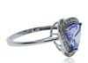 9K White Gold Tanzanite and Diamond Dress Ring - 3