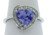 9K White Gold Tanzanite and Diamond Dress Ring - 4