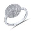 9K White Gold Diamond Dress Ring - 3