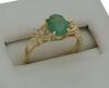 18K Yellow Gold Emerald and Diamond Dress Ring - 5