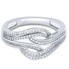 9K White Gold Damond Dress Ring