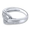 9K White Gold Damond Dress Ring - 2