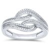 9K White Gold Damond Dress Ring - 3