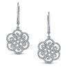 9K White Gold Diamond Drop Earrings