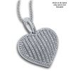 9K White Gold Diamond Hart shaped pendant - 3