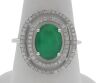 9K White Gold Emerald and Diamond Ring - 3