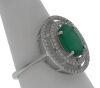 9K White Gold Emerald and Diamond Ring - 4