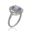 9K White Gold Tanzanite and Diamond Dress Ring - 3