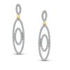 9K Yellow Gold Diamond Drop Earrings