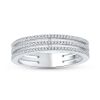 9K White Gold Diamond band ring - 3