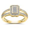 9K Yellow Gold Diamond Dress Ring