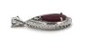 14K White Gold, Ruby and Diamond, Vintage Inspired Halo Pendant - 2