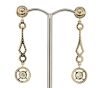 14K Yellow Gold, Light Fancy Yellow Diamond, Drop Earrings - 3