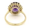 14K Yellow Gold, Amethyst and Diamond, Vintage Inspired Halo Ring - 3