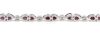 14K White Gold, Ruby and Diamond, Line Bracelet - 4