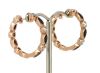 14K Rose Gold, Sapphire and Diamond, Hoop Earrings - 2