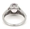 14K White Gold, Morganite and Diamond, Halo Ring - 3