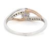 925 Sterling Silver & 9K Rose Gold, Amethyst and Diamond, Infinity Design Ring - 3