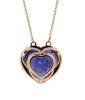 14K Rose Gold, Tanzanite and Diamond, Heart Shaped Pendant Necklace - 4