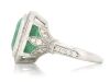 14K White Gold, 6.95ct Colombian Emerald and Diamond, Cocktail Ring - 2