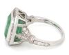 14K White Gold, 6.95ct Colombian Emerald and Diamond, Cocktail Ring - 3