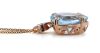 14K Rose Gold, Aquamarine and Diamond, Heart Shaped Pendant Necklace - 3