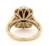 14K Yellow Gold, Ruby and Diamond, Antique Style Halo Ring - 3