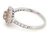 14K White/Rose Gold, Pink Diamond, Double Halo Ring - 2