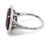 14K White Gold, 10.69ct Ruby and Diamond, Halo Cocktail Ring - 2