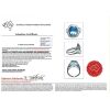 14K White Gold, Aquamarine and Diamond, Halo Ring - 4