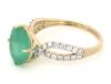 14K Yellow Gold, 2.60ct Colombian Emerald and Diamond, Twist Band Ring - 2