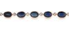 14K Rose Gold, Blue Sapphire and Diamond, Line Bracelet - 2