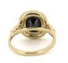 14K Yellow Gold, Back Diamond, Halo Ring - 3