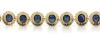 14K Yellow/White Gold, Blue Sapphire and Diamond, Halo Bracelet - 4