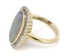 14K Yellow Gold, Coober Pedy Opal and Diamond, Halo Ring - 2