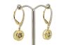 18K Yellow Gold, Champagne Diamond, Drop Earrings - 2