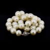 14K White Gold, White Cultured South Sea Pearl and Diamond, Strand Necklace - 4