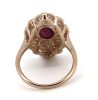 14K Rose Gold, Ruby and Diamond, Vintage Style Ring - 3