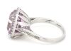 14K White Gold, 8.43ct Kunzite and Diamond, Halo Ring - 2