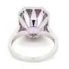 14K White Gold, 8.43ct Kunzite and Diamond, Halo Ring - 3