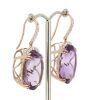 14K Rose Gold, Amethyst and Diamond, Statement Drop Earrings - 2