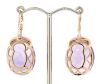 14K Rose Gold, Amethyst and Diamond, Statement Drop Earrings - 3